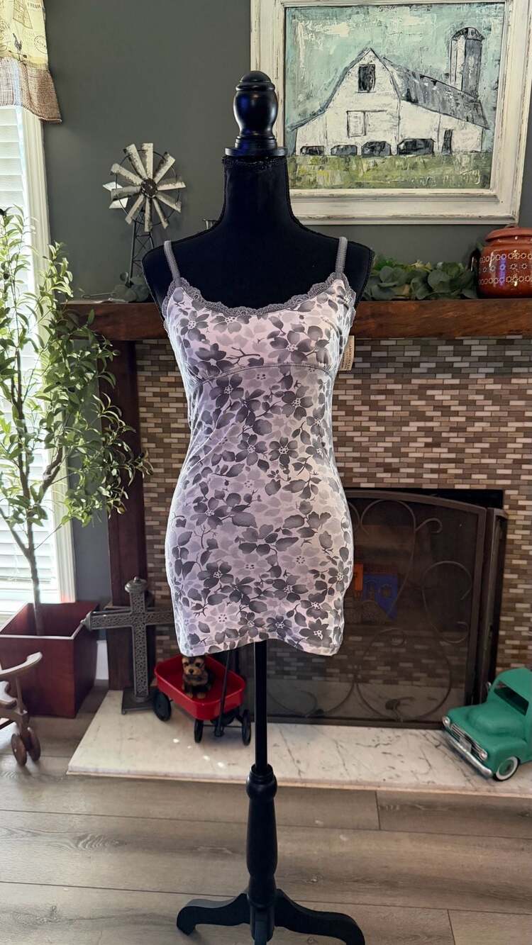 American Eagle Outfitters Floral Print Lace Trim Camisole Dress Small